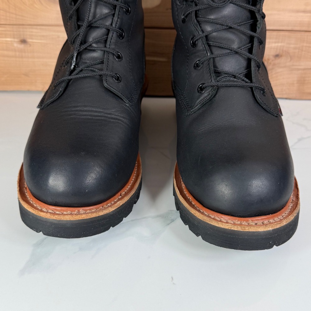Red Wing Logger Boots Black Waterproof Steel Toe 400g Thinsulate 4416 Mens 9 E2 - Picture 12 of 16